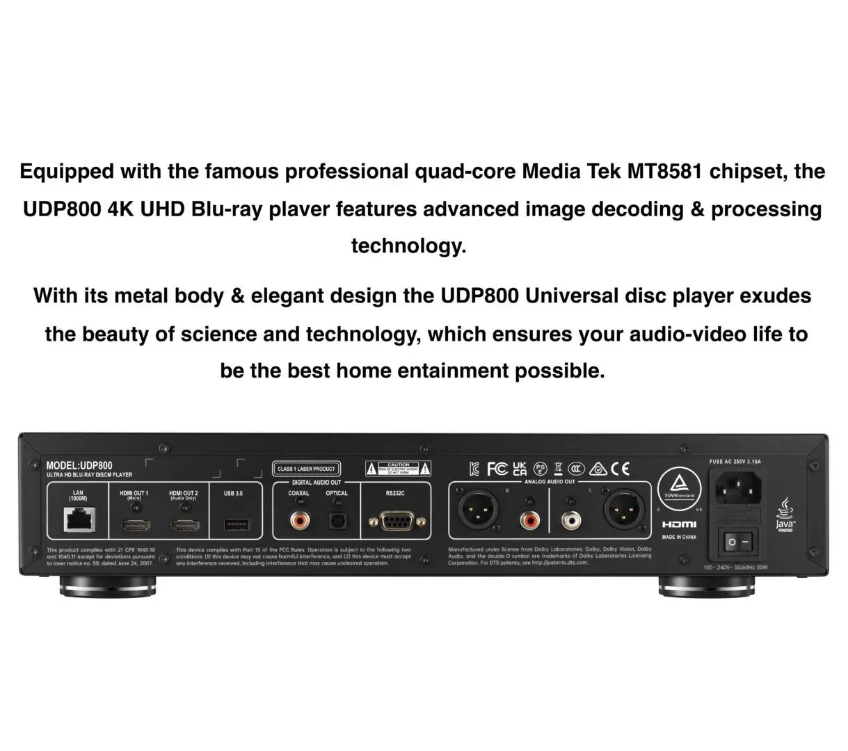 Magnetar UDP800 Universal BD Disc Player - Value Electronics
