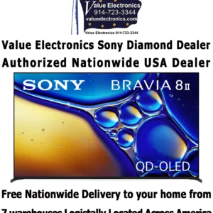 Sony 65" BRAVIA 8 II, 65XR80M2 QD OLED