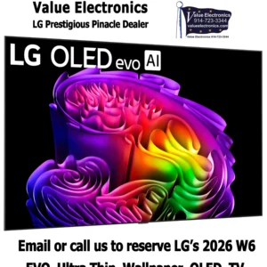 LG 2026 W6 evo Ultra Thin Wallpaper TV