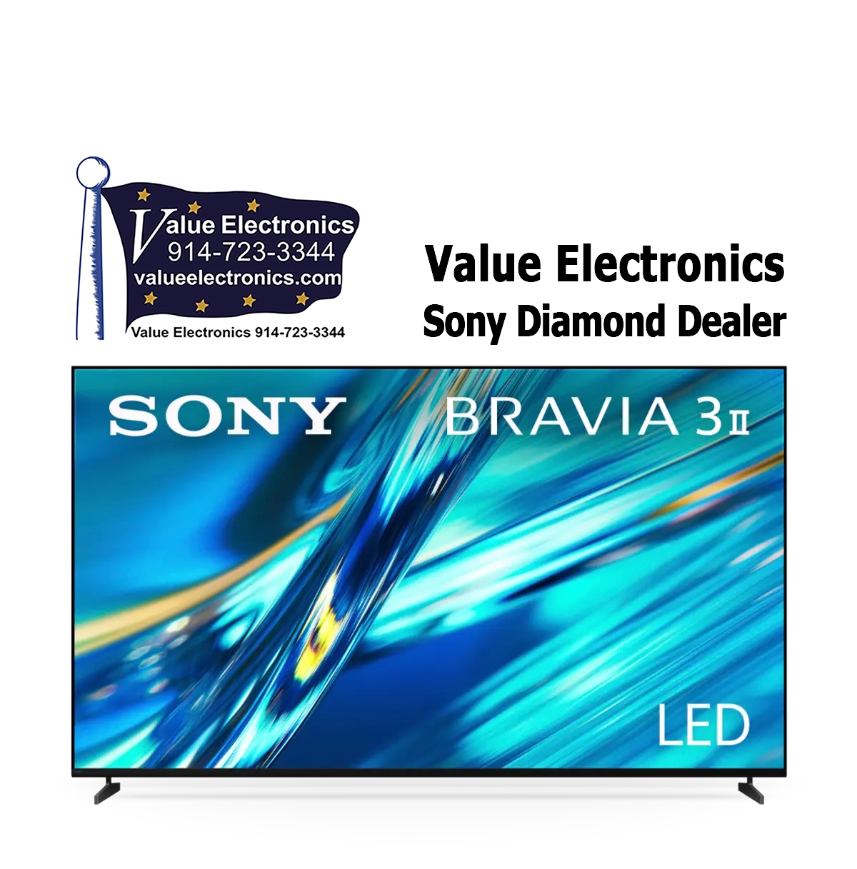 Sony 2026 43" 50" 55" 65" 75" 85" & 100" BRAVIA 3 M2 4K HDR TV