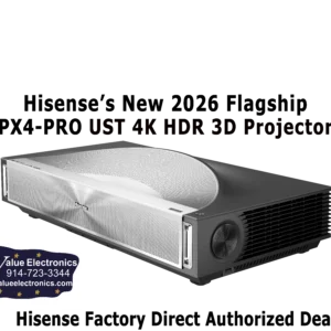 Ultra short throw projector with Value Electronics logo