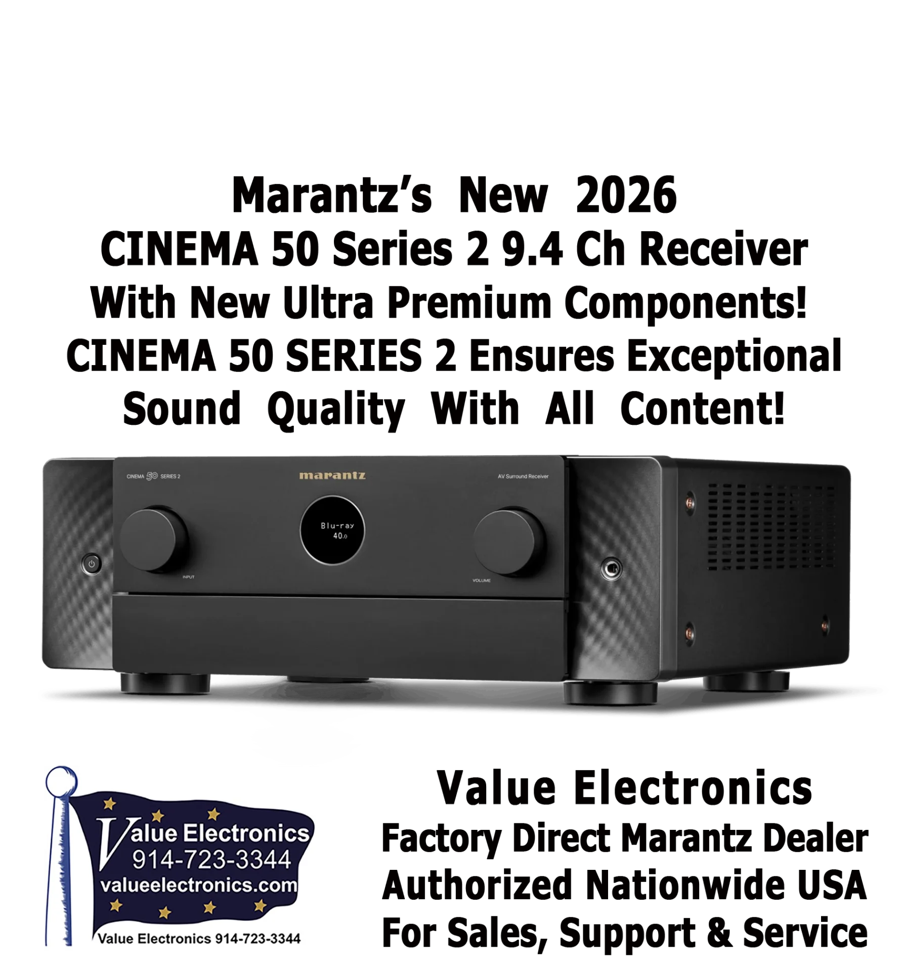 Marantz New CINEMA 50 Series 2 Receiver